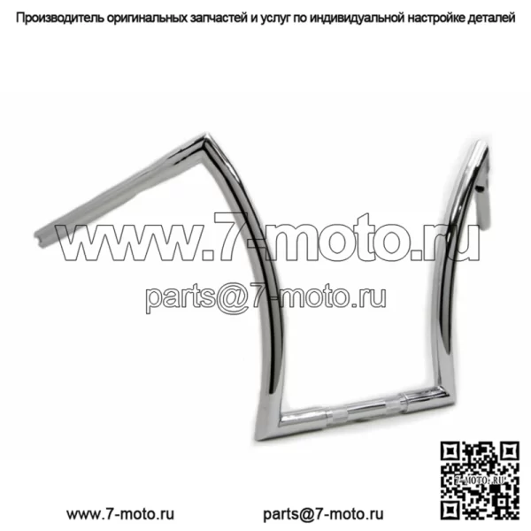 Хромированный руль 1 1/4 дюйма с высотой Z 16 дюймов Harley Softail Sportster Dyna Chopper Bobber (для: Harley-Davidson)