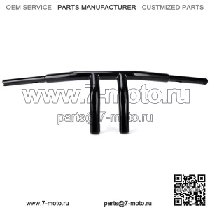 8-дюймовый Т-образный руль с подъемом 1-1/4 дюйма для Harley Sportster Dyna Softail (для: Harley-Davidson)