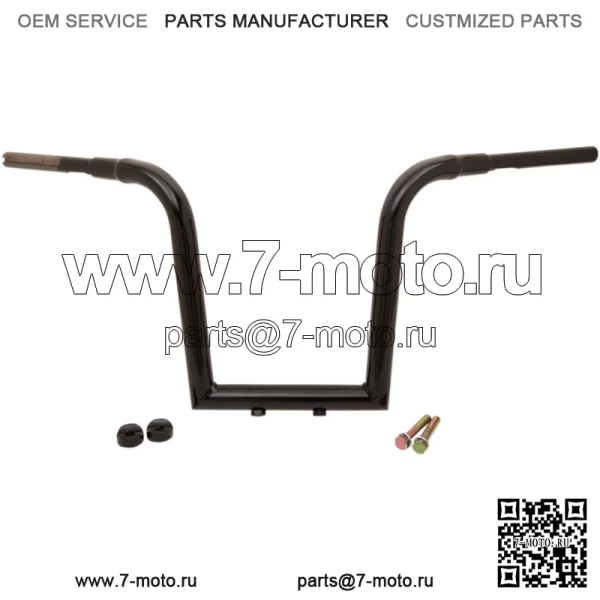 13-дюймовые рули Black Tree Hugger Ape Hanger 80-19 Harley Softail FLS