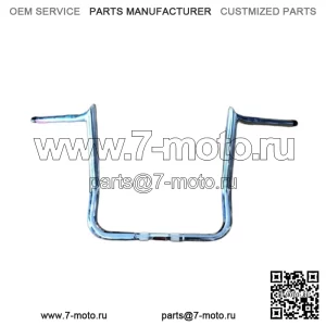 Хромированный руль Ape 1 1/4 дюйма Prime 13 дюймов для Harley Touring FLHT 96-19 годов