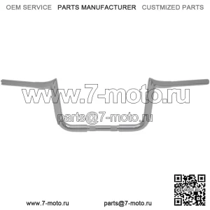 Хромированный руль Prime Ape 1-1/4 дюйма, 10 дюймов, подходит для Harley