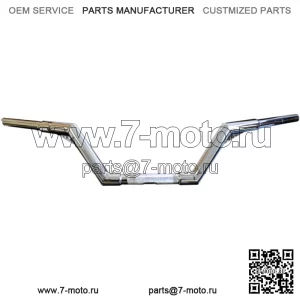 Хромированный стандартный руль V-Line 1-1/4 дюйма для Harley Softail Dyna XL 1986-20 гг. (Для: Harley-Davidson)