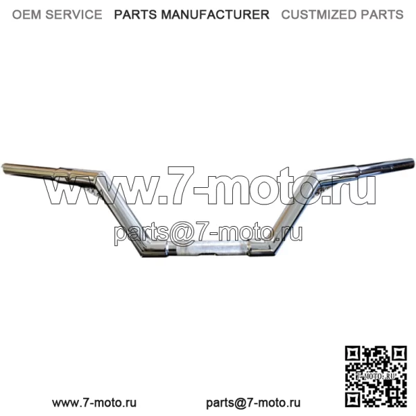 Хромированный стандартный руль V-Line 1-1/4 дюйма для Harley Softail Dyna XL 1986-20 гг. (Для: Harley-Davidson)