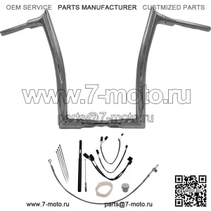 Комплект руля EZ Install 16 дюймов Ape Hanger 2021-2022 Harley Road King