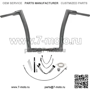 Комплект EZ Install 14-дюймовый руль с плоским верхом Harley Road King FLH 2021-2022 гг.