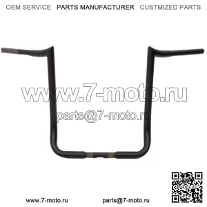 Плоский черный 18-дюймовый руль Prime Ape для Harley Touring FLHT 83-19