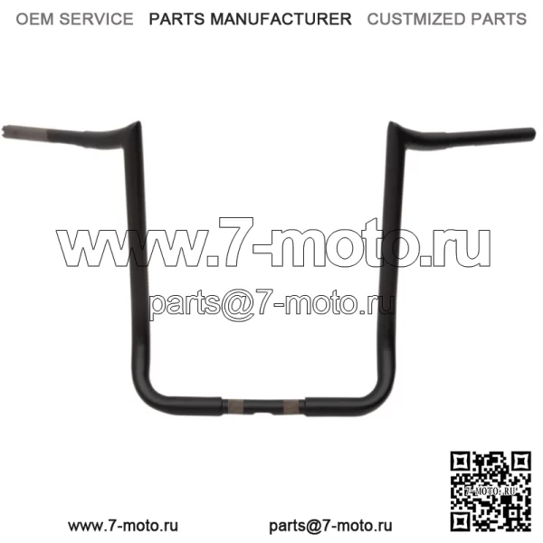 Плоский черный 18-дюймовый руль Prime Ape для Harley Touring FLHT 83-19