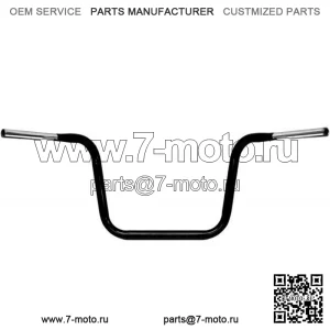 Плоский черный 14-дюймовый руль Hefty Prime Ape Harley FLTRXS 2015-2020 гг.