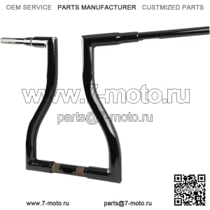 Черный 12-дюймовый руль Ape Hanger для Harley Touring 2015-2020 гг.