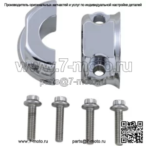 Хромированная тормозная муфта Thrashin, зажим на руле Harley Touring Softail Dyna (Для: Harley-Davidson)