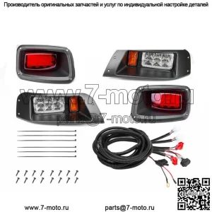 Для EZGO TXT Golf Cart комплект светодиодных фар и задних фонарей 1996-2013 гг., газ/электрический
