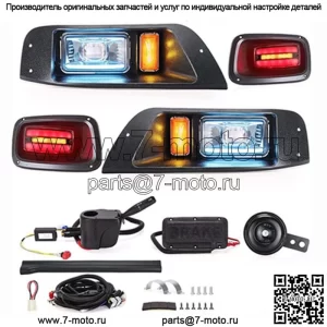 Комплект светодиодных фонарей Deluxe Поворотники Стоп-сигналы Звуковой сигнал Street Legal EZGO TXT 14+