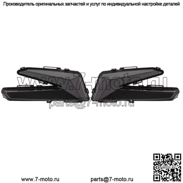 ПАРА ЧЕРНЫХ СВЕТОДИОДНЫХ ЗАДНИХ ФОНАРОВ ДЛЯ 2017+ CAN AM MAVERICK X3 TURBO X DS RC RS ДЫМЧЕННЫЙ (Для: Can-Am Maverick X3)