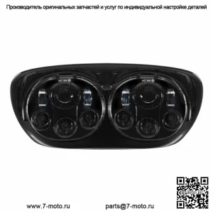 Белая светодиодная затемняющая лампа головного света Dual Visionz 75 Вт Harley FLTR 98-13 (Для: Harley-Davidson)