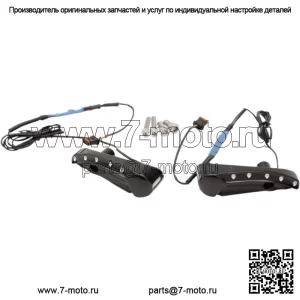 Комплект передних указателей поворота Covingtons с ямочками в сборе, черный 2015+ Harley Road Glide (для: Harley-Davidson)