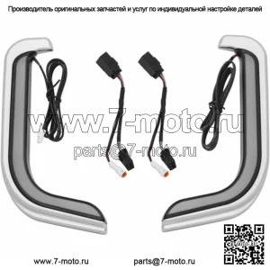 Курякын Tracer Светодиодные акцентные фонари нижнего обтекателя Хромированная оснастка Harley Touring (Для: Harley-Davidson)