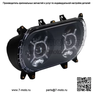 Светодиодная фара Custom Dynamics Double-X Black Clear LED Harley Bagger FLTR 2015+ (Для: Harley-Davidson)
