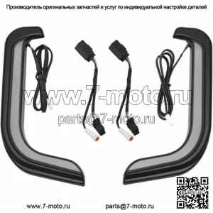 Курякын Tracer Светодиодные нижние акцентные черные фонари обтекателя Harley Touring (Для: Harley-Davidson)