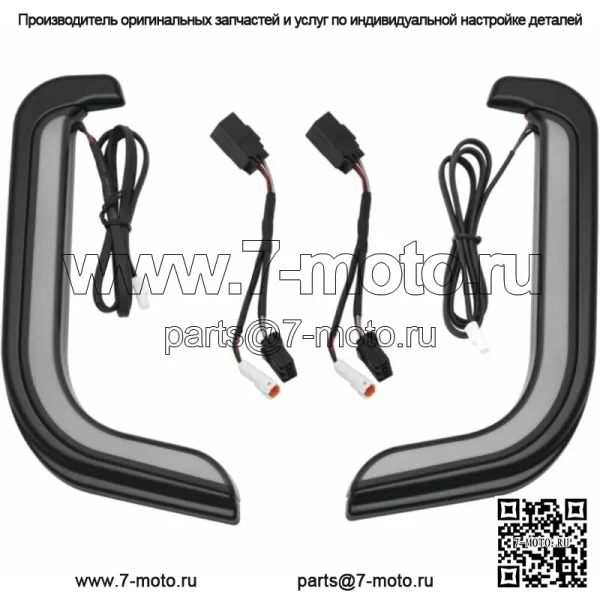 Курякын Tracer Светодиодные нижние акцентные черные фонари обтекателя Harley Touring (Для: Harley-Davidson)
