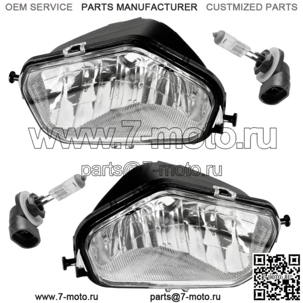 Передняя левая и правая фара с лампочкой для Polaris Ranger Ranger 800 Crew 2010 (Для: Polaris Sportsman 800)