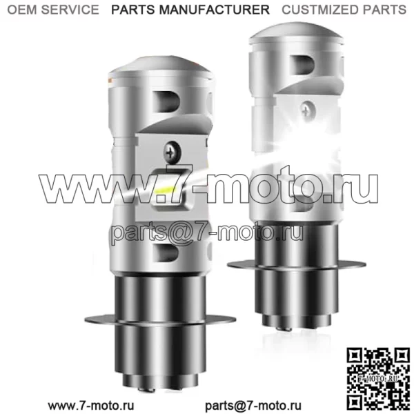 Светодиодные фары для Suzuki Eiger LTZ 400 4x4, 09471-12093 Лампы 12 В 30/30 Вт, мощный яркий белый P15d H6M ATV H/L двойной луч, 2 шт.