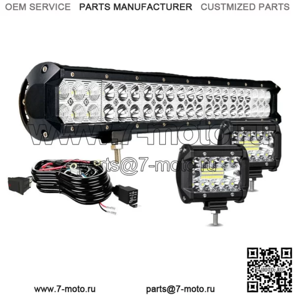 20-дюймовые светодиодные фары рабочего освещения для Kawasaki Teryx Teryx4 Mule 610 4010 + проводка (для: более одного автомобиля)