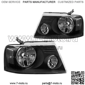 Пара фар в сборе для Ford F-150 F150 2004-2008 гг., черный корпус, прозрачная точка (для: Ford F-150)