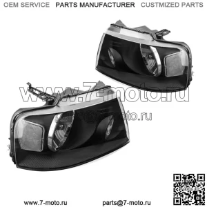 Комплект фар для Ford F-150 2004-2008 гг. 2006-2008 Lincoln Mark LT, черный корпус (для: Ford F-150)