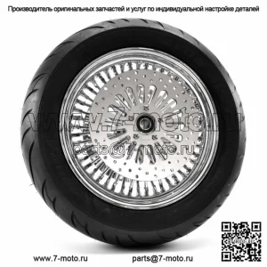 Ultima Chrome 16 3,5 48 Fat King Spoke Передний диск BW Комплект шин Harley 08+ DD (Для: Harley-Davidson)