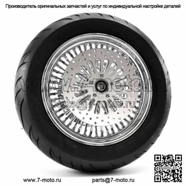 Ultima Chrome 16 3,5 48 Fat King Spoke Передний диск BW Комплект шин Harley 08+ DD (Для: Harley-Davidson)