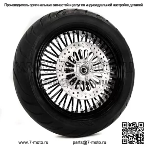 Black Out 18 X 3,5 48 Fat King Spoke Обод заднего колеса BW Пакет ротора с шинами Harley (Для: Harley-Davidson)