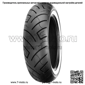 Shinko SR777 150/70B18 76H Задняя покрышка Whitewall HD для мотоцикла Harley (Для: Harley-Davidson)