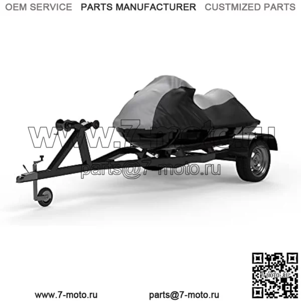 Всепогодный чехол для гидроцикла, совместимый с Yamaha Wave Runner FZR 2009–2016 годов — серый/черный цвет — можно перевозить трейлером — защищает от дождя, солнца и многого другого! В комплект входят ремни для прицепа и сумка.