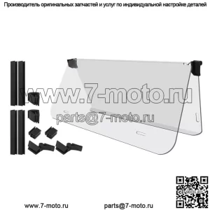 Складное лобовое стекло тележки для гольфа для Club Car DS 1982-2000.5, прозрачное (4 мм)