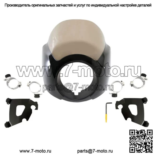 Обтекатель лобового стекла Memphis Shades Café, дымчатый Harley 2006-2017 Dyna (Для: Harley-Davidson)