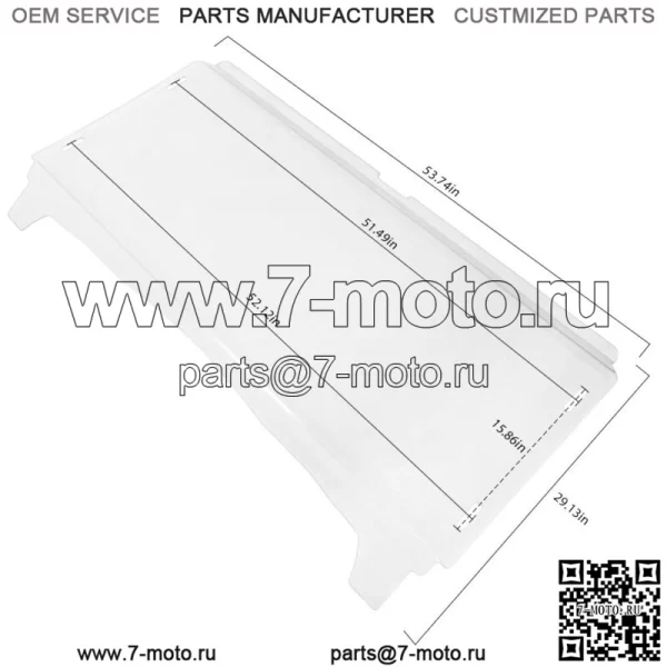 Переднее полное лобовое стекло для Kawasaki Teryx 4 750 2012-2013/Teryx 4 800 2014-2015 - Image 2