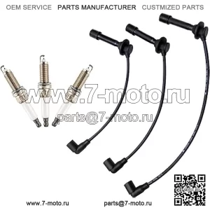 Комплект проводов и свечей зажигания — MIA11722 MIA11723 MIA11724 Совместим с John Deere 825i 825i S4, расширенная версия (3 шт.) XTPTFABS