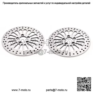 Полированные 11,5-дюймовые передние и задние дисковые тормозные диски Super Spoke SS, комплект роторов Harley (для: Harley-Davidson)