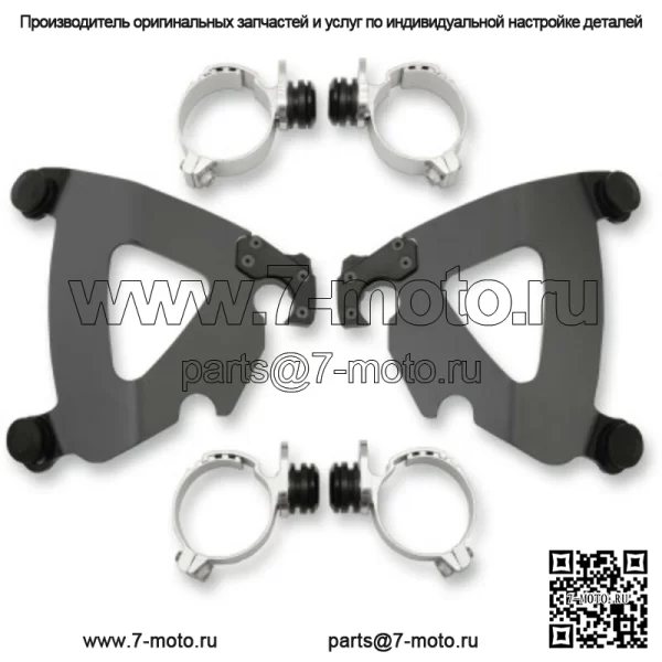 Комплект обтекателя Memphis Shades Road Warrior Black Mount для Harley Dyna Softail 06-17 (Для: Harley-Davidson)