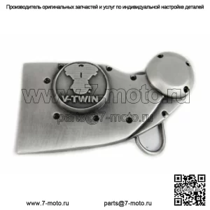 Крышка пряжки ремня V-Twin Silver Patina 4 x 2 дюйма Система очков Harley Sportster XL (для: Harley-Davidson)