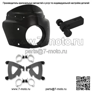 Обтекатель Memphis Shades Road Warrior, 13-дюймовое дымчатое лобовое стекло, черный комплект Harley Dyna (для: Harley-Davidson)