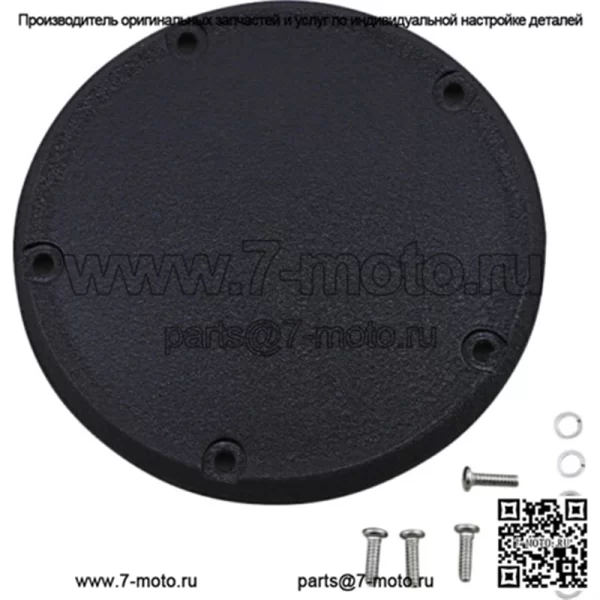 Wrinkle Black Domed Derby Cover Primary 18+ Harley Softail (Для: Harley-Davidson)