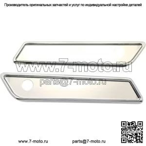 Гладкие хромированные накладки на крышку седельной сумки Pro1 с акцентами Пара Harley 14-20 Touring (для: Harley-Davidson)