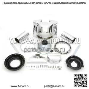 Комплект гондолы фары для грузового поезда 7 дюймов, хромированная фара Harley Softail Fatboy FLSTF (для: Harley-Davidson)