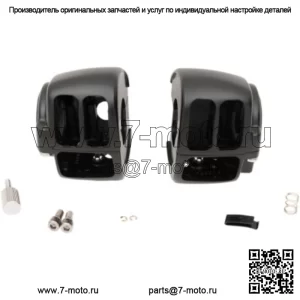 Матовый черный корпус переключателя на руле, комплект ручного управления 96-07 Harley Touring FLHR (для: Harley-Davidson)