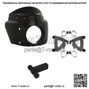 Комплект обтекателя Memphis Shades Road Warrior Black Mount Harley Dyna Wide Glide 06-17 (Для: Harley-Davidson)
