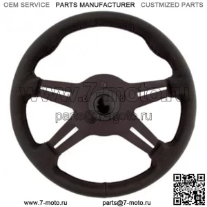 Рулевое колесо Grant с 4 спицами, 13 дюймов, Sure Grip # 8510 и адаптер Kawasaki Teryx — черное (для: более одного автомобиля)