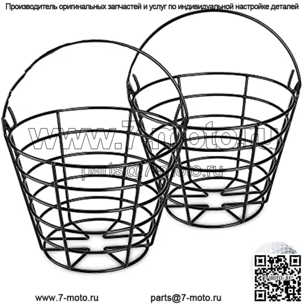Металлическая корзина для мячей для гольфа, ведро для мячей для гольфа с ручкой, контейнер для мячей для гольфа, вмещает 50 мячей (мячи для гольфа не включены)