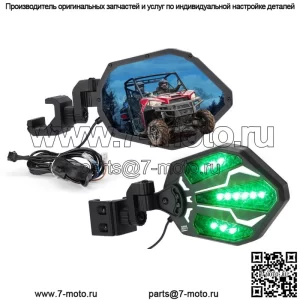 Боковые зеркала заднего вида UTV с подсветкой RGB для Can-Am Defender Ranger 1000 900 570
