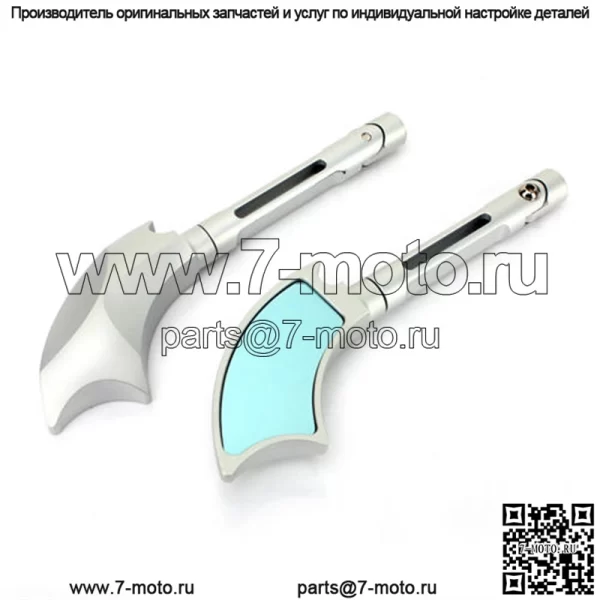 Зеркала заднего вида для мотоциклов из анодированного алюминия с ЧПУ - Image 2